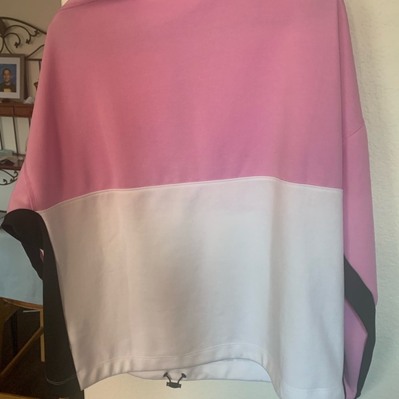 DKNY Pink White 1/2 Zip Pullover - Picture 4 of 7
